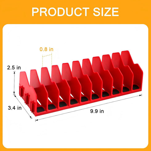 HGSKEO 20-Slot 2-Pack Toolboxes (2, Heavy Duty Plastic Tool Pliers Organizer Rack, with Non-Slip Base, Expandable