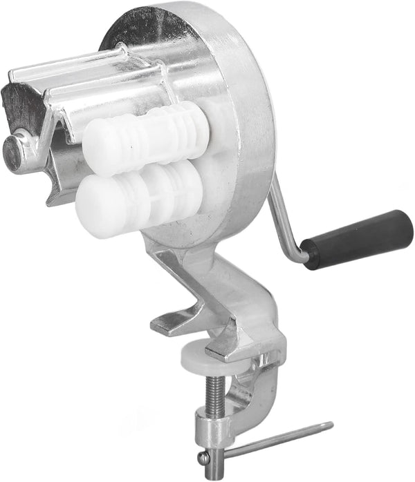 Macaroni Maker, Silver Stainless Steel Manual Hand Cranking Noodles Pressing Machine, Kitchen