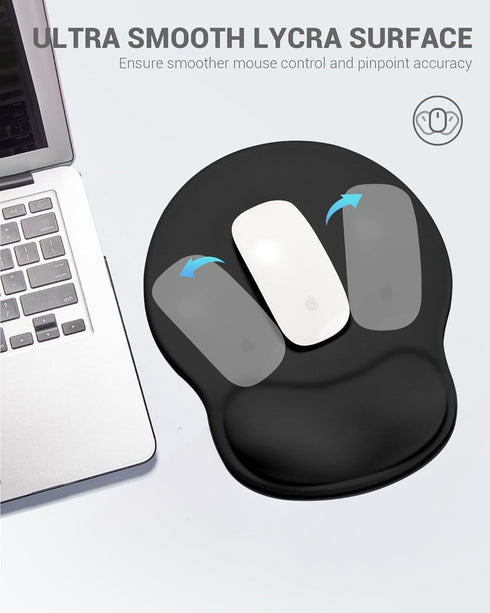 Laborio Mousepad(10.6'' 9''), Ergonomic Mouse Pad with Wrist Rest, Large x Wrist Support Mouse Mat with Non-Slip Base