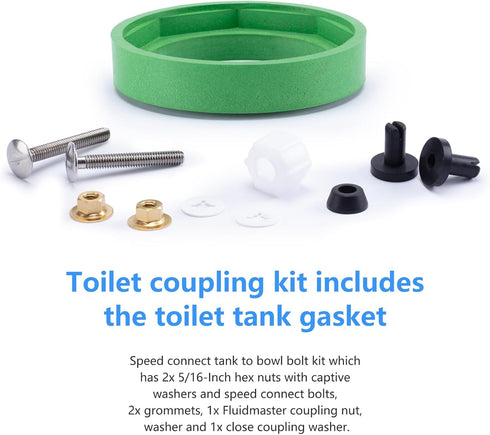 3'' Toilet Tank Gasket & Bolts Parts Kit, Tank to Bowl Gasket Kit Compatible with American Standards Champion 4 Toilet