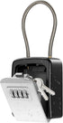 KeeKit Key Lock Box - Safe Lock Box for Keys with Removable Chain, Waterproof 4 Digit Combination Key Storage, 5 Key