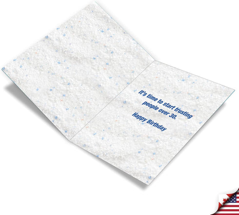 Large 30th Happy Birthday Card NobleWorks (8.5 x 11 Inch) - Funny 30 Year Milestone Bday Congrats, Jumbo Card J5176