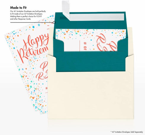 Envelopes Store 4 Bar A1 Invitation Envelopes | Peel & Press | 3 5/8" x 5 1/8" | Teal | 80lb. Text | 50 Qty
