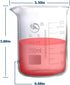 Glass Beakers, Pack of 6, 3 Graduated Griffin Beakers (250ml, 100ml, 50ml), 3 Glass Droppers (3ml per Drop)