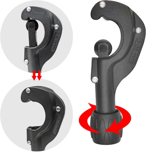 Tubing Cutter 1/8 Inch to 1-3/8 Inch with Extra Blade for Copper, Brass, Aluminum, PVC, and Stainless Steel
