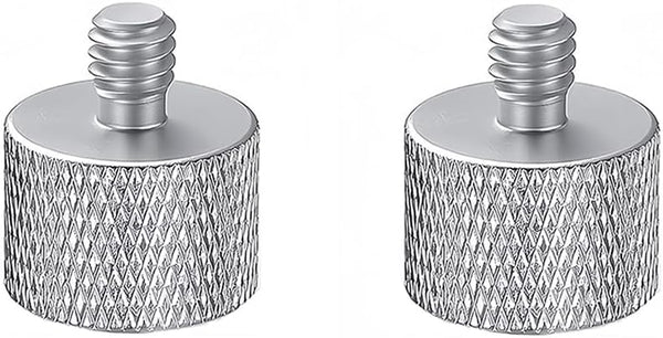 2 Pack Mic Stand Adapter, 5/8" Female to 1/4" Male Screw Thread