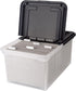 Office Depot Stackable File Tote Box, Black/Clear, Letter Size, 14 1/4in. x 23 3/8in. x 10 7/8in.