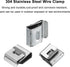 10pcs 21.6mm HARFINGTON Trailer Frame Wire Clips Length Solar Panel Wire Clip Stainless Steel Trailer Wiring Clips