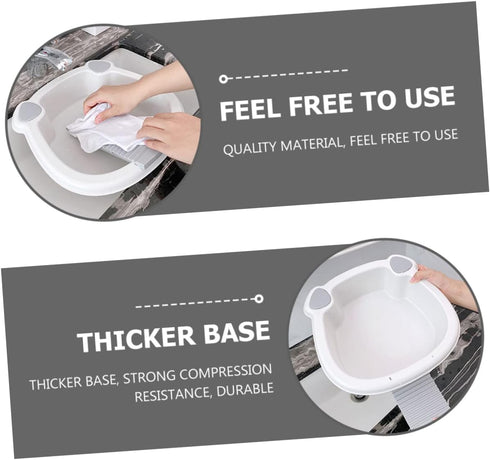 1 Set Toddmomy Wash Basin Laundry Tub Basin Tub Underwear Washboard Hand Washing Clothes Bin Mini Cloth Wash Board Baby
