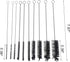 CCINEE 10pcs Pipe Cleaner Brush, Natural & Synthetic Bristles for Cleaning Bottles, Tubes, Jars, and Narrow Containers