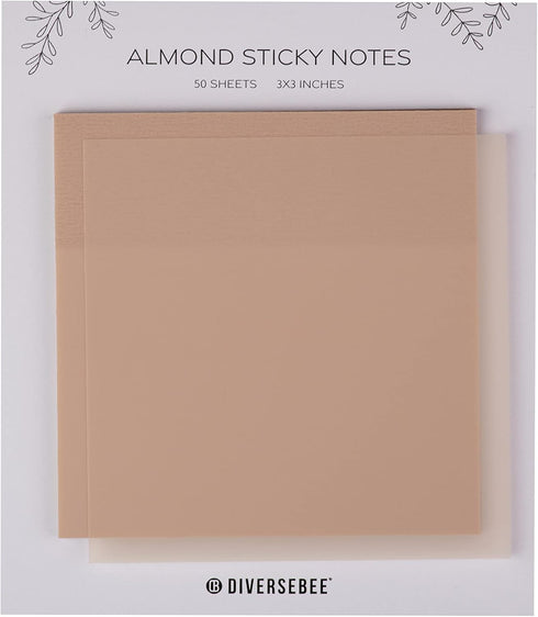 DiverseBee 50 Sheets Pastel Transparent Sticky Notes, 3x3” Clear Sticky Tabs for Planner Accessories