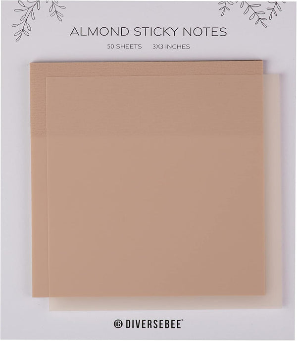 DiverseBee 50 Sheets Pastel Transparent Sticky Notes, 3x3” Clear Sticky Tabs for Planner Accessories