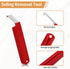Vinyl Siding Removal Tool, Steel Blade Siding Zip Tool with Extra Long Non-Slip Grip Handle (Red)