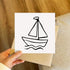 Azeeda (GC00078741) 'Sail Boat Toy' Blank Greeting Card