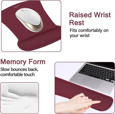 Set, MOSISO Keyboard Mouse Pad Large Gaming Mousepad&Keyboard Wrist Rest&Mouse Wrist Rest&Coaster, Ergonomic Non-Slip