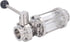 Cufaee (38mm 1.5in Sanitary Butterfly Clamp Valve, Stainless Steel Butterfly Valves with Silicone Washer, Clamp