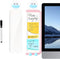 MEGREZ Acrylic Monitor Memo Board, Transparent Erasable Message Panel with Phone Stand