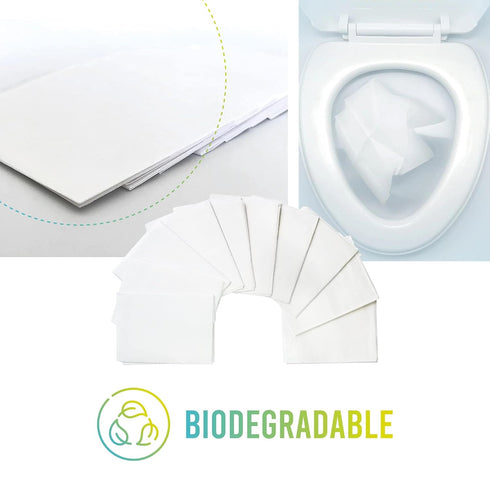 (60 Pack), LAC Toilet Seat Covers Disposable Flushable Portable Paper Toilet Seat Cover for Adult and Kids Potty