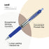 uniball Signo Gel Pen, Retractable, Medium 0.7 mm, Blue Ink, Blue/Metallic Accents Barrel, Dozen
