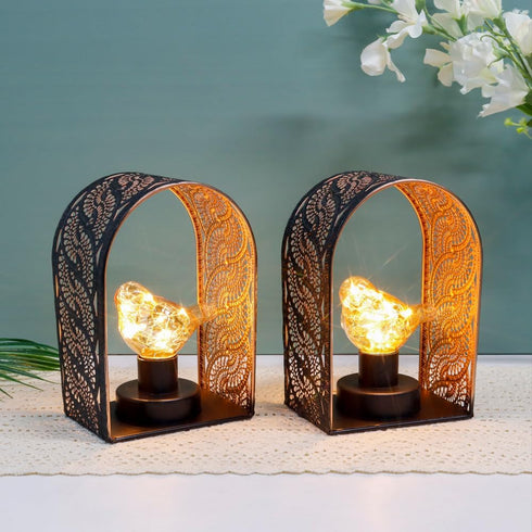 JHY DESIGN Set of 2 Bird Bulb Wall Lamps Battery Operated Fairy