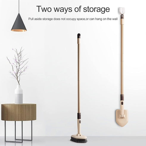 180 1 2 49" Eyliden Shower Scrubber & Tub Scrub Brush with Long Handle - Swivel Head Bathroom Scrubber for Tile