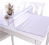 HYTESCO 14 16 Inch 1.5mm Custom x Clear Desk Cover Protector, Thick Plastic Desk Pad Mat, Table Cover Tablecloth