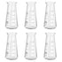 PATIKIL Erlenmeyer Flask, 6 Pcs 125ml 4.13oz Narrow Mouth Graduated Flasks for Lab Experiment Chemistry