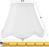 2.5x5x4 Down White Scallop Stretch Clip-on Candelabra Lampshade - Perfect for chandeliers, foyer lights, and wall