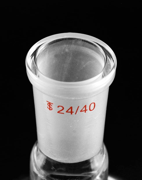 250ml 24/40 250mL QWORK Glass Single Neck Flat Bottom Boiling Flask, with Standard Joint, Heavy Wall Distillation