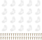 HARFINGTON 20pcs Plastic l Brackets 0.7"x0.9" (16.6x23.1mm) Small Round l Shape Bracket