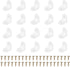 HARFINGTON 20pcs Plastic l Brackets 0.7"x0.9" (16.6x23.1mm) Small Round l Shape Bracket