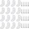 Trinkrittey 20 Pcs Small Right Angle Bracket White Corner Brace L Shape Shelf