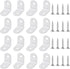 Trinkrittey 20 Pcs Small Right Angle Bracket White Corner Brace L Shape Shelf