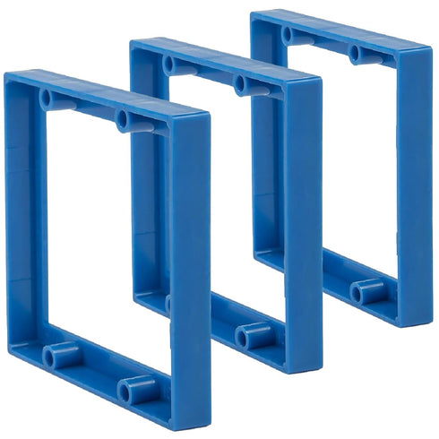 3-Pack 1/2" Double Gang Receptacle Outlet Box Extender, UL Listed Electrical Outlet Extender Made in U.S.A.