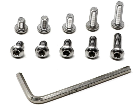 iexcell 50 Pcs Stainless Steel 304 Hex Socket Button Head Cap Screws Bolts Assortment Kit, M6 x 8/10/12/16/20, 1.0 mm