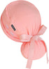 Ponytail Scrub Cap for Women Solid Coral Pink Surgical Cap with Buttons,