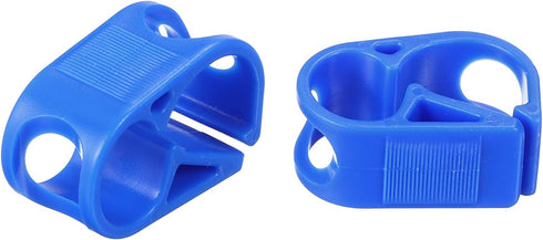 PATIKIL 2Pcs Plastic Tube Clamps, Adjustable 3/16" - 5/16" Tube OD Hose Clamp Clip for Laboratory Pinch Valve, Blue