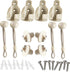 New Bungee Kit + End Caps, Universal Replacement Mounting Brackets for Outdoor/Indoor Roller Up Blinds (Beige, 2-Pack)