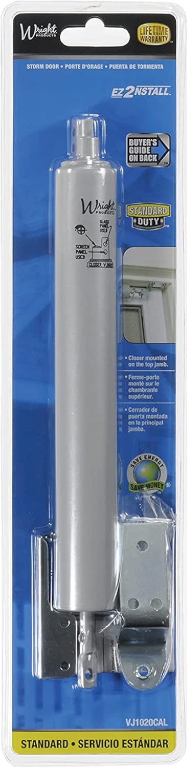 Wright Products VJ1020CAL Pneumatic Screen Door Closer for Wood or Metal Out Swinging Doors