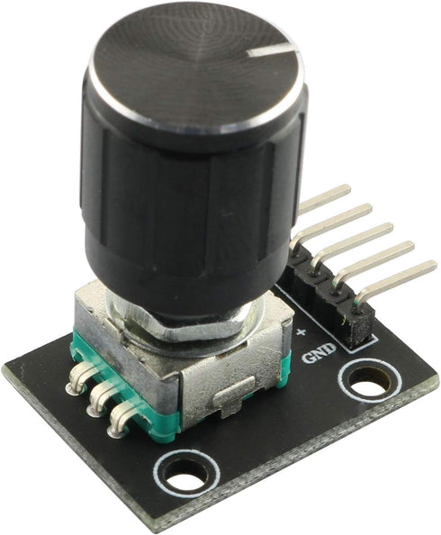 RLECS 2pcs Encoder Module Brick Sensor, Clickable Switch 360 Degree Rotary KY-040 with Knob Cap for Arduino