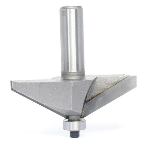 60 Bit,1/2" Shank,1-1/16" Depth,5/8" Degree Chamfer Router Cutting Cutting Length Horse Nose Bevel Bits,Eased Edge