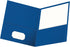 Oxford Twin-Pocket Folders, Textured Paper, Letter Size, Royal Blue, Box of 25, Holds 100 Sheets