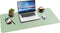 Boutilon Leather Mouse Pad - Extended Desk Pad for Keyboard and Mouse, Non-Slip Study Desk Protector, 35"x17" (L-Green)