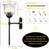 Ioptang 1-Light, Black Wall Sconces Modern Wall Sconce with Clear Glass Flower Shade, Hardwired Wall Mount Light