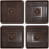 Shepherd Hardware 19076 2-Inch Square Caster Furniture Cup Walnut Finish (Pack of
