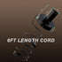 Hompavo E26/E27 Light Bulb Socket, Polished Metal Desktop/Hanging Lamp Base, 6 Feet Copper Cord, On Off Switch - Black