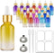 2 oz Glass Dropper Bottles with Golden Top Cap, 24 Pack Tincture Bottle with Labels and Funnel for Essential Oils