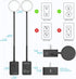 Dimmable 3 Plug in LED Book Reading Light, Black LED Wall Sconce Lamp with Power Plug and Outlet Extender for Kitchen