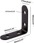 8 Pack 2 Corner Bracket Shelf Bracket,Heavy Duty Black Stainless Steel L Corner Brace,Right Joint Angle Brackets