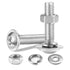 M8 x 35mm Flanged Button Head Socket Cap Screws, 20Pcs 18-8 Stainless Steel, Bright Finish with Hex Spanner